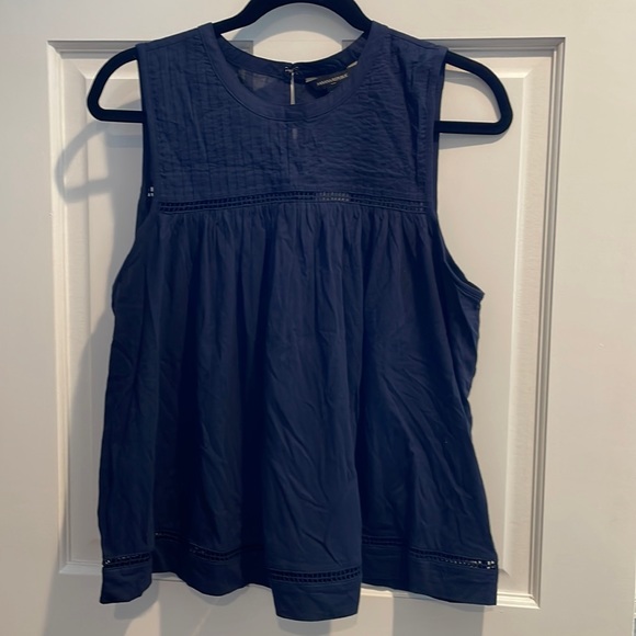 Banana Republic Factory Tops - Banana Republic factory sleeveless blouse navy NWT size L